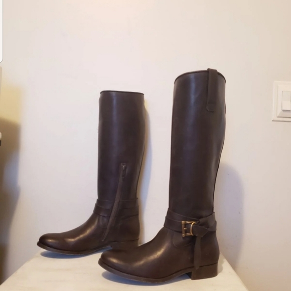 Frye 7 melissa knot tall leather boots brown - Picture 4 of 6